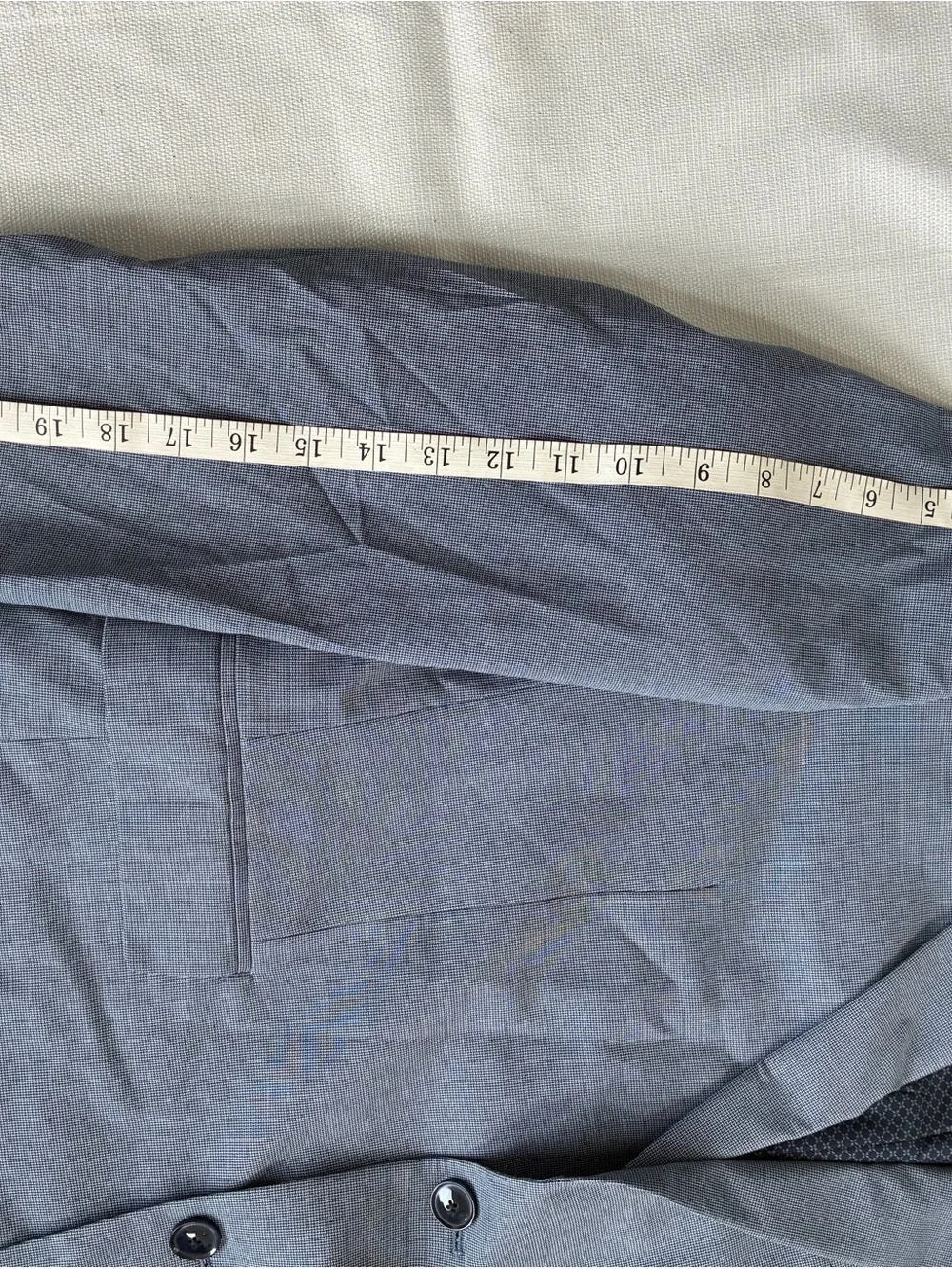 Van Heusen Cool Flex Slim Fit Blue Suit Jacket 40 Short Stretch WrinkleRes